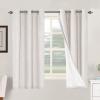 imageHVERSAILTEX Polyester Blackout Curtains 96 Inches Long 100 Absolutely Blackout Elegant Curtains for Bedroom Thermal Insulated Linen Drapes Grommet Curtains with White Liner 2 Panels NaturalIvory
