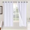 imageHVERSAILTEX Polyester Blackout Curtains 96 Inches Long 100 Absolutely Blackout Elegant Curtains for Bedroom Thermal Insulated Linen Drapes Grommet Curtains with White Liner 2 Panels NaturalBright White