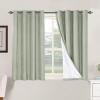 imageHVERSAILTEX Polyester Blackout Curtains 96 Inches Long 100 Absolutely Blackout Elegant Curtains for Bedroom Thermal Insulated Linen Drapes Grommet Curtains with White Liner 2 Panels NaturalSage