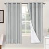 imageHVERSAILTEX Polyester Blackout Curtains 96 Inches Long 100 Absolutely Blackout Elegant Curtains for Bedroom Thermal Insulated Linen Drapes Grommet Curtains with White Liner 2 Panels NaturalGlacier Gray