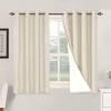 imageHVERSAILTEX Polyester Blackout Curtains 96 Inches Long 100 Absolutely Blackout Elegant Curtains for Bedroom Thermal Insulated Linen Drapes Grommet Curtains with White Liner 2 Panels NaturalBleached Sand