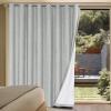 imageHVERSAILTEX Polyester Blackout Curtains 96 Inches Long 100 Absolutely Blackout Elegant Curtains for Bedroom Thermal Insulated Linen Drapes Grommet Curtains with White Liner 2 Panels NaturalGlacier Gray