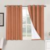 imageHVERSAILTEX Polyester Blackout Curtains 96 Inches Long 100 Absolutely Blackout Elegant Curtains for Bedroom Thermal Insulated Linen Drapes Grommet Curtains with White Liner 2 Panels NaturalOrange