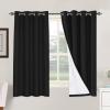 imageHVERSAILTEX Polyester Blackout Curtains 96 Inches Long 100 Absolutely Blackout Elegant Curtains for Bedroom Thermal Insulated Linen Drapes Grommet Curtains with White Liner 2 Panels NaturalBlack