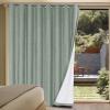 imageHVERSAILTEX Polyester Blackout Curtains 96 Inches Long 100 Absolutely Blackout Elegant Curtains for Bedroom Thermal Insulated Linen Drapes Grommet Curtains with White Liner 2 Panels NaturalGreen Bay