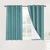 imageHVERSAILTEX Polyester Blackout Curtains 96 Inches Long 100 Absolutely Blackout Elegant Curtains for Bedroom Thermal Insulated Linen Drapes Grommet Curtains with White Liner 2 Panels NaturalTeal