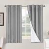 imageHVERSAILTEX Polyester Blackout Curtains 96 Inches Long 100 Absolutely Blackout Elegant Curtains for Bedroom Thermal Insulated Linen Drapes Grommet Curtains with White Liner 2 Panels NaturalDove Gray