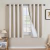 imageHVERSAILTEX Polyester Blackout Curtains 96 Inches Long 100 Absolutely Blackout Elegant Curtains for Bedroom Thermal Insulated Linen Drapes Grommet Curtains with White Liner 2 Panels NaturalHeathered Natural