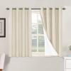 imageHVERSAILTEX Polyester Blackout Curtains 96 Inches Long 100 Absolutely Blackout Elegant Curtains for Bedroom Thermal Insulated Linen Drapes Grommet Curtains with White Liner 2 Panels NaturalBleached Sand
