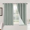 imageHVERSAILTEX Polyester Blackout Curtains 96 Inches Long 100 Absolutely Blackout Elegant Curtains for Bedroom Thermal Insulated Linen Drapes Grommet Curtains with White Liner 2 Panels NaturalGreen Bay