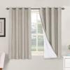 imageHVERSAILTEX Polyester Blackout Curtains 96 Inches Long 100 Absolutely Blackout Elegant Curtains for Bedroom Thermal Insulated Linen Drapes Grommet Curtains with White Liner 2 Panels NaturalStone