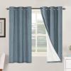 imageHVERSAILTEX Polyester Blackout Curtains 96 Inches Long 100 Absolutely Blackout Elegant Curtains for Bedroom Thermal Insulated Linen Drapes Grommet Curtains with White Liner 2 Panels NaturalStone Blue
