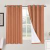 imageHVERSAILTEX Polyester Blackout Curtains 96 Inches Long 100 Absolutely Blackout Elegant Curtains for Bedroom Thermal Insulated Linen Drapes Grommet Curtains with White Liner 2 Panels NaturalOrange