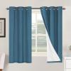 imageHVERSAILTEX Polyester Blackout Curtains 96 Inches Long 100 Absolutely Blackout Elegant Curtains for Bedroom Thermal Insulated Linen Drapes Grommet Curtains with White Liner 2 Panels NaturalBlue Sapphire