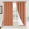 imageHVERSAILTEX Polyester Blackout Curtains 96 Inches Long 100 Absolutely Blackout Elegant Curtains for Bedroom Thermal Insulated Linen Drapes Grommet Curtains with White Liner 2 Panels NaturalOrange
