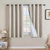 imageHVERSAILTEX Polyester Blackout Curtains 96 Inches Long 100 Absolutely Blackout Elegant Curtains for Bedroom Thermal Insulated Linen Drapes Grommet Curtains with White Liner 2 Panels NaturalHeathered Linen