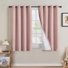 imageHVERSAILTEX Polyester Blackout Curtains 96 Inches Long 100 Absolutely Blackout Elegant Curtains for Bedroom Thermal Insulated Linen Drapes Grommet Curtains with White Liner 2 Panels NaturalHeathered Baby Pink