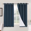 imageHVERSAILTEX Polyester Blackout Curtains 96 Inches Long 100 Absolutely Blackout Elegant Curtains for Bedroom Thermal Insulated Linen Drapes Grommet Curtains with White Liner 2 Panels NaturalNavy