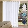 imageHVERSAILTEX Polyester Blackout Curtains 96 Inches Long 100 Absolutely Blackout Elegant Curtains for Bedroom Thermal Insulated Linen Drapes Grommet Curtains with White Liner 2 Panels NaturalBright White