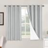 imageHVERSAILTEX Polyester Blackout Curtains 96 Inches Long 100 Absolutely Blackout Elegant Curtains for Bedroom Thermal Insulated Linen Drapes Grommet Curtains with White Liner 2 Panels NaturalGlacier Gray