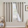 imageHVERSAILTEX Polyester Blackout Curtains 96 Inches Long 100 Absolutely Blackout Elegant Curtains for Bedroom Thermal Insulated Linen Drapes Grommet Curtains with White Liner 2 Panels NaturalHeathered Linen
