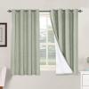 imageHVERSAILTEX Polyester Blackout Curtains 96 Inches Long 100 Absolutely Blackout Elegant Curtains for Bedroom Thermal Insulated Linen Drapes Grommet Curtains with White Liner 2 Panels NaturalSage