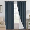 imageHVERSAILTEX Polyester Blackout Curtains 96 Inches Long 100 Absolutely Blackout Elegant Curtains for Bedroom Thermal Insulated Linen Drapes Grommet Curtains with White Liner 2 Panels NaturalNavy