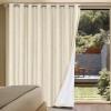 imageHVERSAILTEX Polyester Blackout Curtains 96 Inches Long 100 Absolutely Blackout Elegant Curtains for Bedroom Thermal Insulated Linen Drapes Grommet Curtains with White Liner 2 Panels NaturalBleached Sand