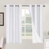 imageHVERSAILTEX Polyester Blackout Curtains 96 Inches Long 100 Absolutely Blackout Elegant Curtains for Bedroom Thermal Insulated Linen Drapes Grommet Curtains with White Liner 2 Panels NaturalPure White