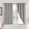 imageHVERSAILTEX Polyester Blackout Curtains 96 Inches Long 100 Absolutely Blackout Elegant Curtains for Bedroom Thermal Insulated Linen Drapes Grommet Curtains with White Liner 2 Panels NaturalDove Gray