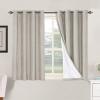 imageHVERSAILTEX Polyester Blackout Curtains 96 Inches Long 100 Absolutely Blackout Elegant Curtains for Bedroom Thermal Insulated Linen Drapes Grommet Curtains with White Liner 2 Panels NaturalStone