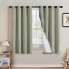 imageHVERSAILTEX Polyester Blackout Curtains 96 Inches Long 100 Absolutely Blackout Elegant Curtains for Bedroom Thermal Insulated Linen Drapes Grommet Curtains with White Liner 2 Panels NaturalHeathered Tea