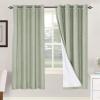 imageHVERSAILTEX Polyester Blackout Curtains 96 Inches Long 100 Absolutely Blackout Elegant Curtains for Bedroom Thermal Insulated Linen Drapes Grommet Curtains with White Liner 2 Panels NaturalSage