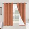 imageHVERSAILTEX Polyester Blackout Curtains 96 Inches Long 100 Absolutely Blackout Elegant Curtains for Bedroom Thermal Insulated Linen Drapes Grommet Curtains with White Liner 2 Panels NaturalOrange
