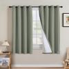 imageHVERSAILTEX Polyester Blackout Curtains 96 Inches Long 100 Absolutely Blackout Elegant Curtains for Bedroom Thermal Insulated Linen Drapes Grommet Curtains with White Liner 2 Panels NaturalHeathered Dried Sage