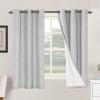 imageHVERSAILTEX Polyester Blackout Curtains 96 Inches Long 100 Absolutely Blackout Elegant Curtains for Bedroom Thermal Insulated Linen Drapes Grommet Curtains with White Liner 2 Panels NaturalGlacier Gray