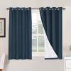 imageHVERSAILTEX Polyester Blackout Curtains 96 Inches Long 100 Absolutely Blackout Elegant Curtains for Bedroom Thermal Insulated Linen Drapes Grommet Curtains with White Liner 2 Panels NaturalNavy