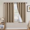 imageHVERSAILTEX Polyester Blackout Curtains 96 Inches Long 100 Absolutely Blackout Elegant Curtains for Bedroom Thermal Insulated Linen Drapes Grommet Curtains with White Liner 2 Panels NaturalHeathered Macchiato