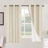 imageHVERSAILTEX Polyester Blackout Curtains 96 Inches Long 100 Absolutely Blackout Elegant Curtains for Bedroom Thermal Insulated Linen Drapes Grommet Curtains with White Liner 2 Panels NaturalBleached Sand