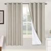 imageHVERSAILTEX Polyester Blackout Curtains 96 Inches Long 100 Absolutely Blackout Elegant Curtains for Bedroom Thermal Insulated Linen Drapes Grommet Curtains with White Liner 2 Panels NaturalCobblestone