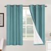 imageHVERSAILTEX Polyester Blackout Curtains 96 Inches Long 100 Absolutely Blackout Elegant Curtains for Bedroom Thermal Insulated Linen Drapes Grommet Curtains with White Liner 2 Panels NaturalTeal