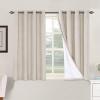 imageHVERSAILTEX Polyester Blackout Curtains 96 Inches Long 100 Absolutely Blackout Elegant Curtains for Bedroom Thermal Insulated Linen Drapes Grommet Curtains with White Liner 2 Panels NaturalNatural