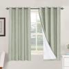 imageHVERSAILTEX Polyester Blackout Curtains 96 Inches Long 100 Absolutely Blackout Elegant Curtains for Bedroom Thermal Insulated Linen Drapes Grommet Curtains with White Liner 2 Panels NaturalSage