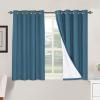 imageHVERSAILTEX Polyester Blackout Curtains 96 Inches Long 100 Absolutely Blackout Elegant Curtains for Bedroom Thermal Insulated Linen Drapes Grommet Curtains with White Liner 2 Panels NaturalBlue Sapphire
