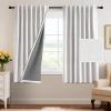 imageHVERSAILTEX 100 Blackout Curtains Back Tab Full Light Blocking Curtain Draperies with Gray Coating Thermal Insulated Window Treatment Set of 2 Panels 52quot W x 84quot L SageWhite
