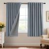 imageHVERSAILTEX 100 Blackout Curtains Back Tab Full Light Blocking Curtain Draperies with Gray Coating Thermal Insulated Window Treatment Set of 2 Panels 52quot W x 84quot L SageStone Blue