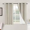 imageHVERSAILTEX Polyester Blackout Curtains 96 Inches Long 100 Absolutely Blackout Elegant Curtains for Bedroom Thermal Insulated Linen Drapes Grommet Curtains with White Liner 2 Panels NaturalCobblestone