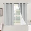 imageHVERSAILTEX Polyester Blackout Curtains 96 Inches Long 100 Absolutely Blackout Elegant Curtains for Bedroom Thermal Insulated Linen Drapes Grommet Curtains with White Liner 2 Panels NaturalGlacier Gray