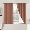 imageHVERSAILTEX Polyester Blackout Curtains 96 Inches Long 100 Absolutely Blackout Elegant Curtains for Bedroom Thermal Insulated Linen Drapes Grommet Curtains with White Liner 2 Panels NaturalWashed Spice