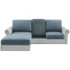 imageHVERSAILTEX Super Stretch Individual Jacquard Couch Cushion Covers Furniture Protector Spandex AntiSlip Soft Thickened Slipcovers Easy Install 1 PC Large Back Couch Cover IvoryStone Blue